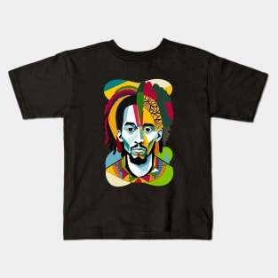 Abstract Rasta Man Kids T-Shirt